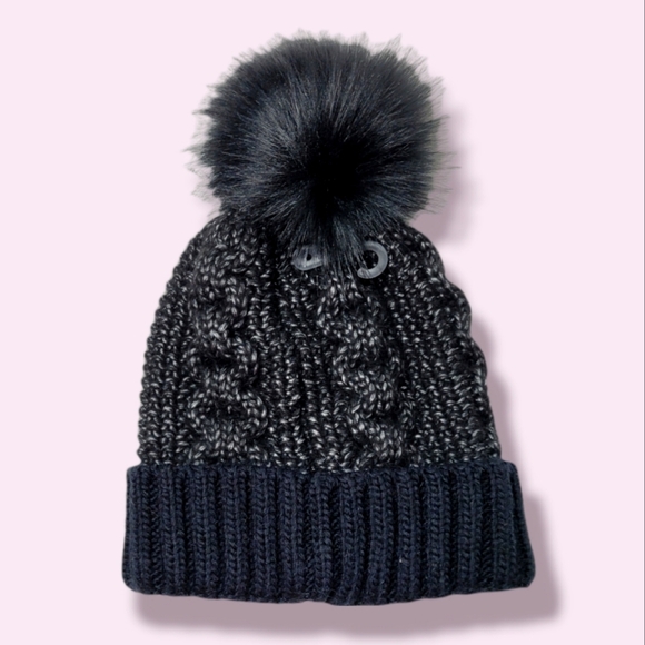 Sole Society Chainlink Cuff Pom Hat - Picture 3 of 3